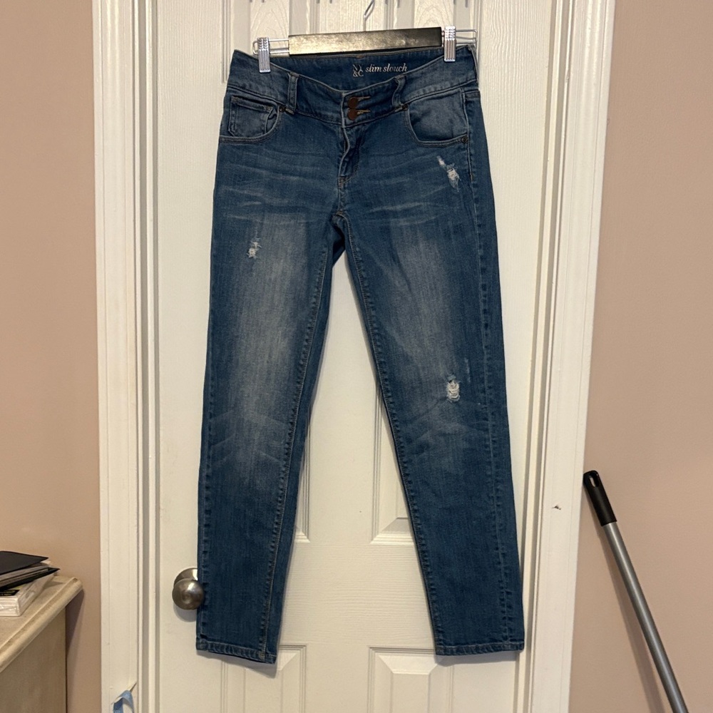 New York & Company Dark Blue Skinny Jeans
